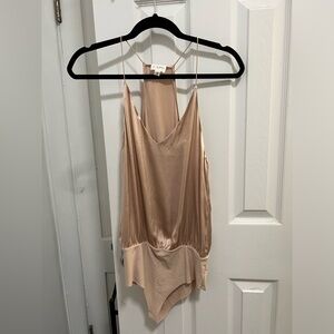 Cami NYC XS Silk Lisa Bodysuit in Rose Dust